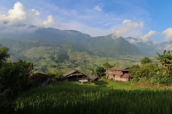 village landscape Ta Van traditional village, Vietnam (Jully 2022)