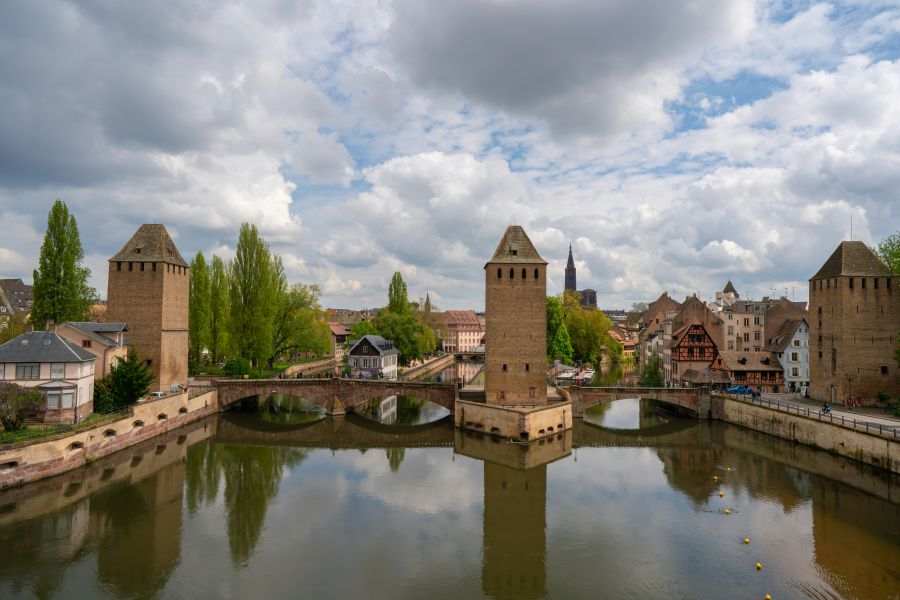 Strasbourg controversy The Ponts Couverts three bridges and four towers that make up a defensive work erected in the 13th century on the River Ill in the city of Strasbourg in France 