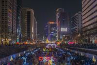 Christmas festival  city stream,seoul,seoul city