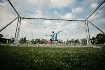football celebration LSV Leeuwarden