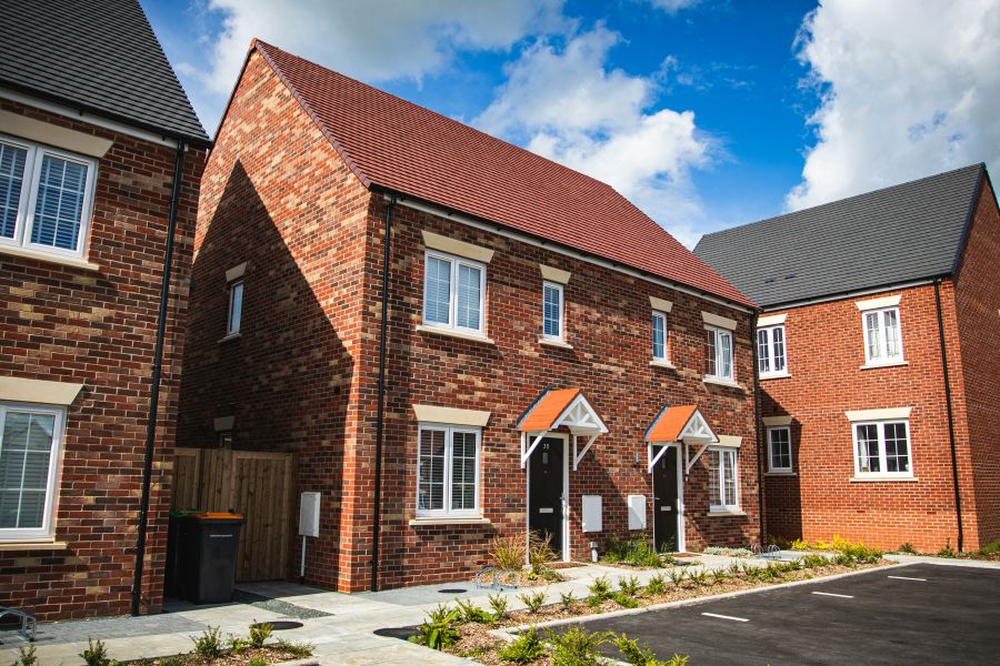 Social housing A brand new housing estate in Bedford UK. Filled with 3, 4 and 5-bed homes 