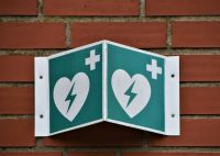 defibrillator emergency HealthCare sign Emergency 
 