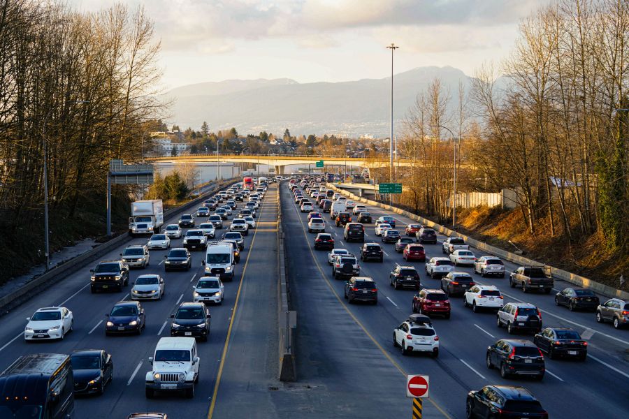 Traffic Road Rush Hour Traffic - Vancouver, B.C. 