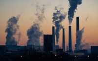pollution health Shooting steam at the sky.  