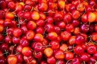 Cherry Pits In Sorrento, in June, the cherries are ripe and ready to pick and send to market.  Due to the high temperatures and humidity, they also have, what the locals call Cherry Storms, thunderstorms that are dramatic, heavy and clear the air within a couple of hours. fruit,cherry,background