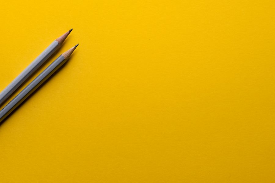 Education training Minimal pencils on yellow design,paper,creative