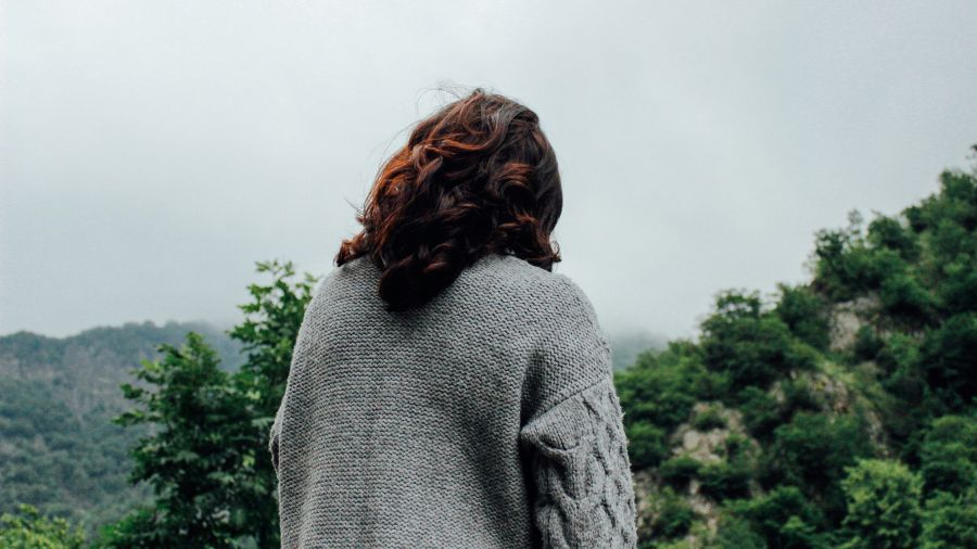 Back to Woman in gray sweater back,azerbaijan,woman