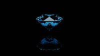 diamond A blue diamond with a black reflective background. 