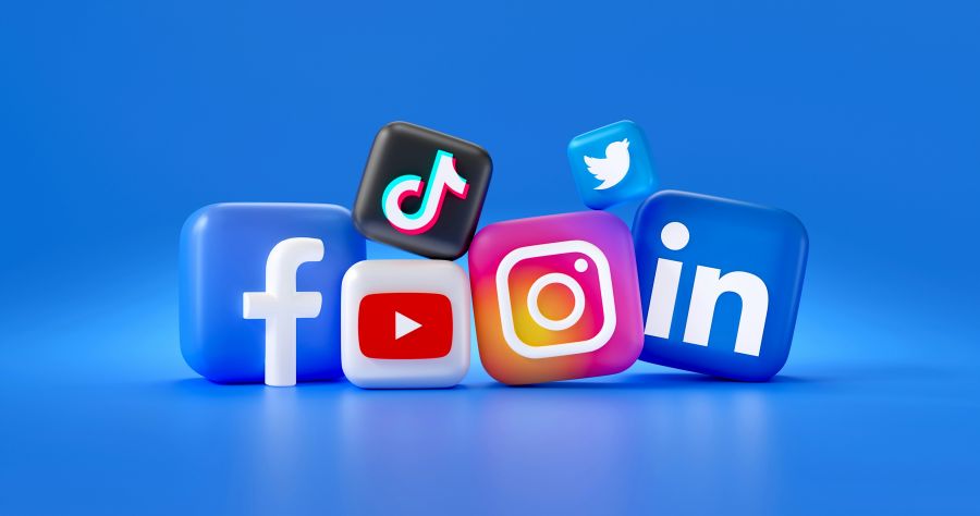 social media Social Media Logos in 3D. Facebook, Instagram, Twitter, TikTok, YouTube, LinkedIn. Feel free to contact me through email mariia@shalabaieva.com 