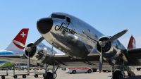 Swiss Airlines Historic DC-3 from Swiss Air. zurich airport,switzerland,zürich-flughafen