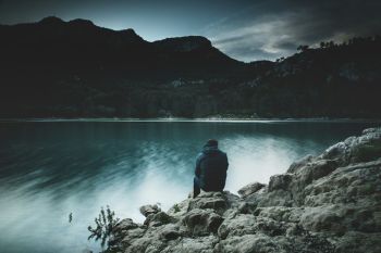 sadness Mountains at dusk 