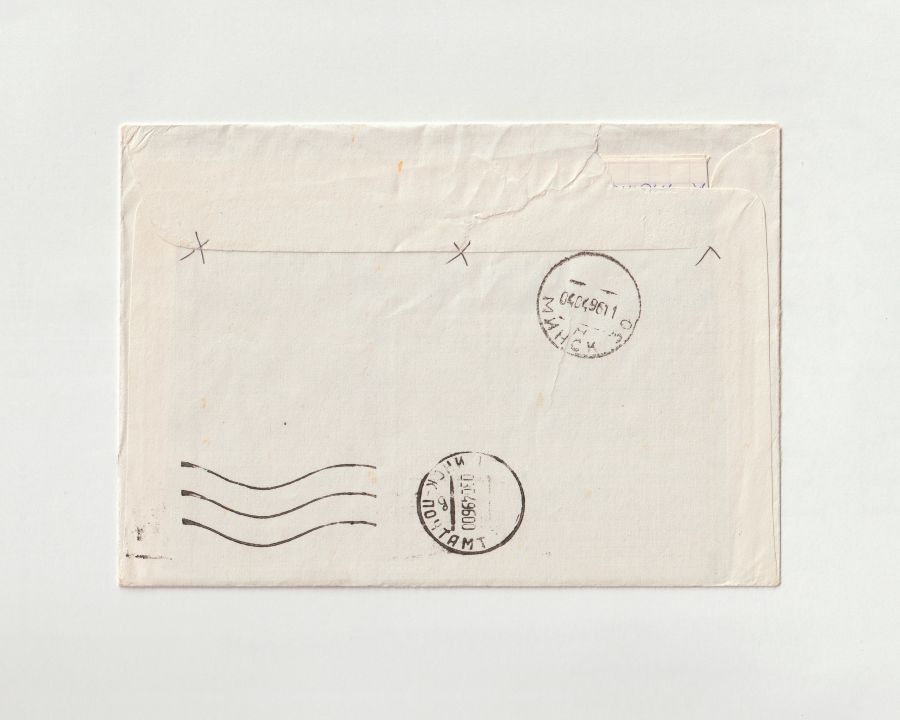 postal services envelope with signs 