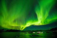 Aurora Borealis  sky,nature,green