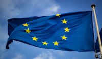 European Union Flag of the European Union in front of the EU-Parliament in Brussels, Belgium european union,flag,europe