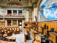 Swiss government Schweizer Parlament. Swiss Parliament. decoration,flag,federal house