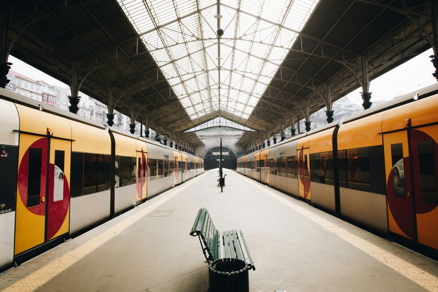 Train station Empty trainstation in Porto 
