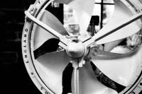 heatwave heat A big whirly thing in monochrome. Shot at Leeds Industrial Museum. leeds,uk,heatwave