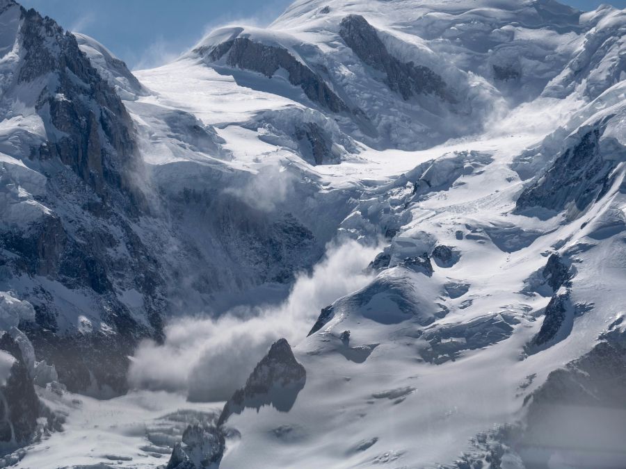 Avalanche Avalanche at Mont Blanc 2019-03-21 chamonix,france,snow