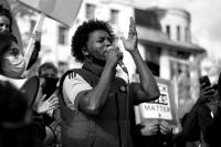 Discrimination Exclusion The people of Manchester break lockdown to join the global Black Lives Matter protests. crowd,placards,conflict