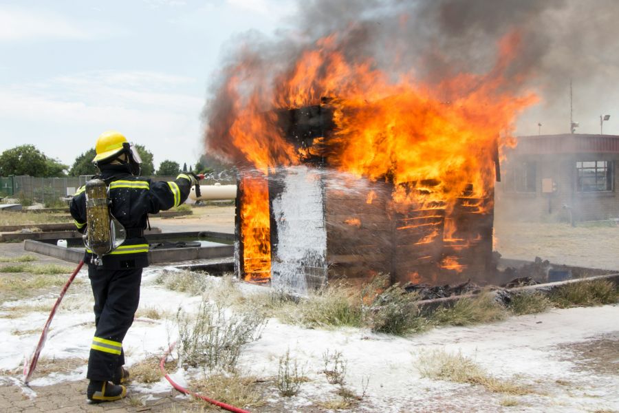 Fire Recycling Putting a shack fire out  