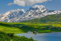 Switzerland Wonderful spring in the Alps 