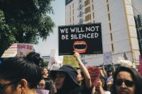 Women protest Sign at Women's March 2019, Kuala Lumpur. 