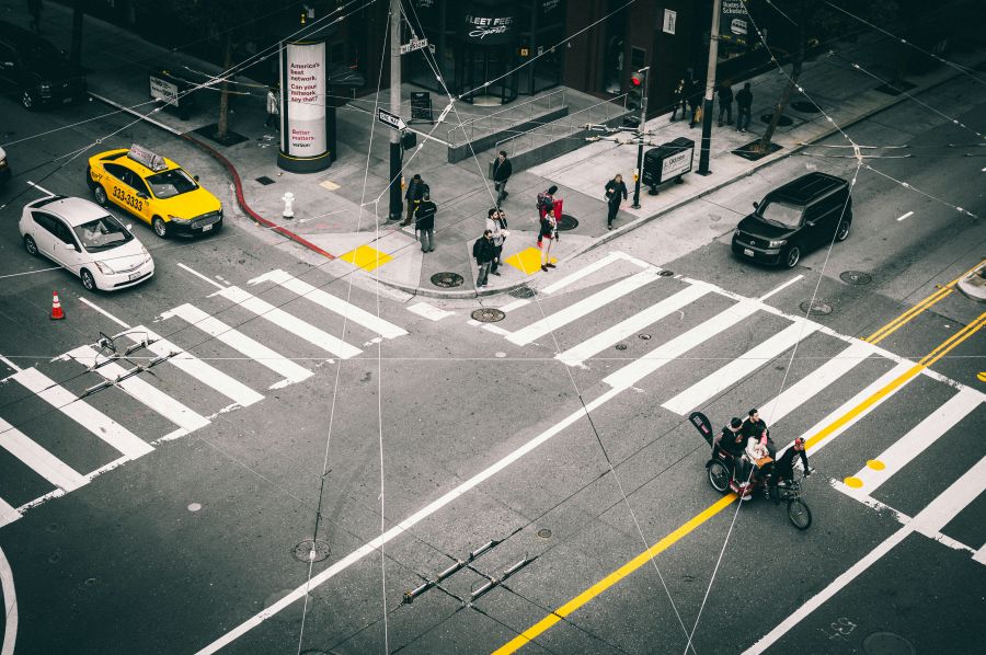 accident cyclist S T R I P E S by Yoel J Gonzalez san francisco,united states,intersection