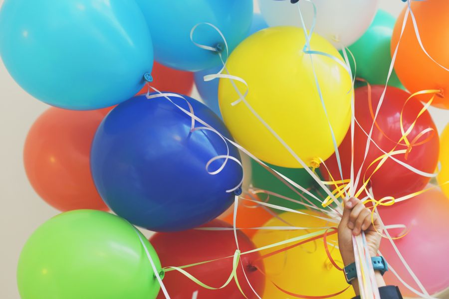 Celebration Holding colorful balloons party,birthday,balloon