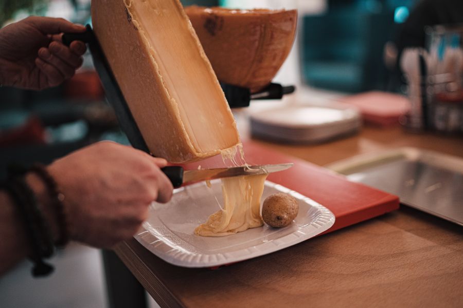 Raclette Competition  raclette,swiss cheese,human