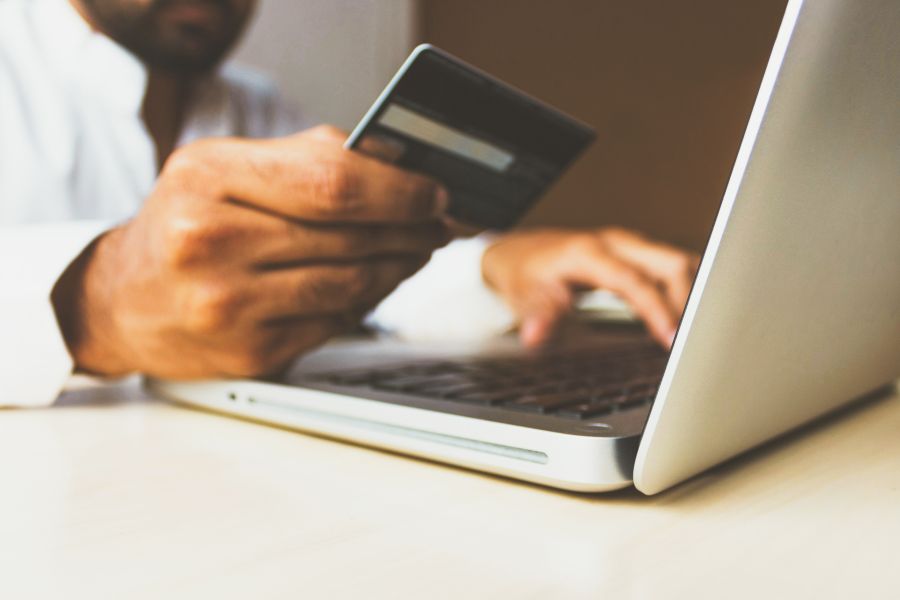 Discounts Stock photo of the Business Man with a credit card by rupixen website,finance,online