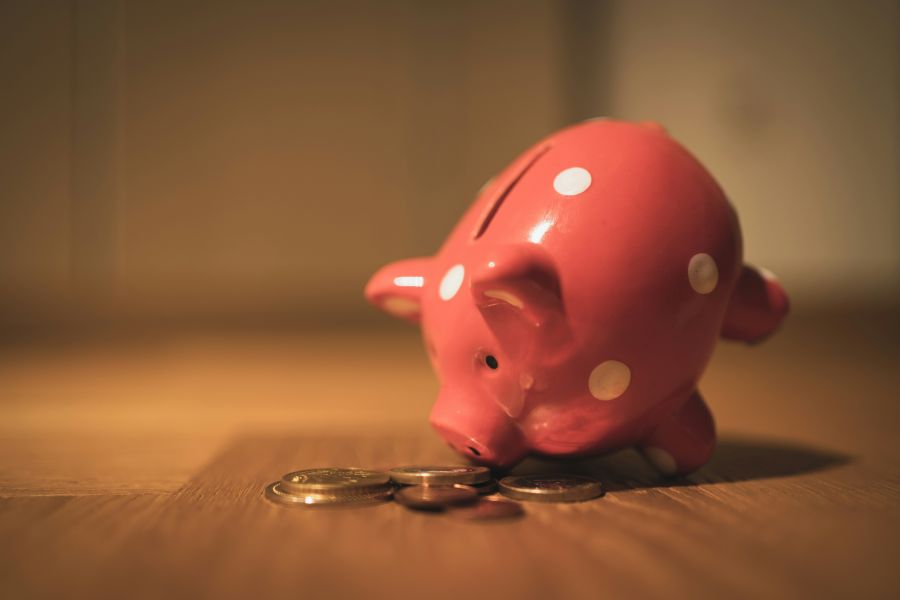 bank Piggy bank eating coins