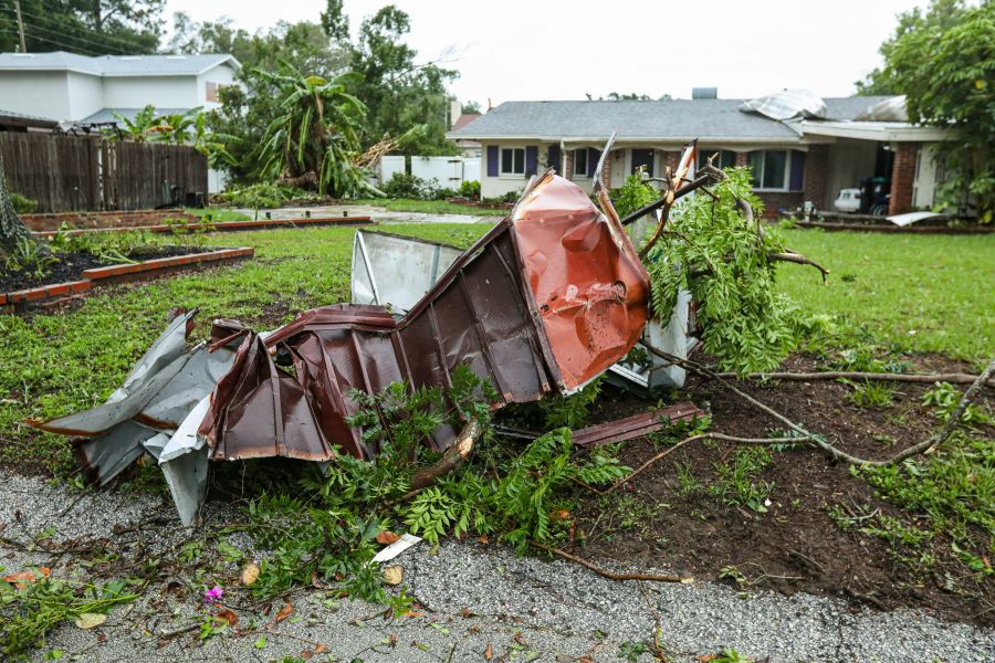 Flood storm A tornado ripped through our neighborhood this afternoon. Lots of damage but everyone seemed to be ok. Several roofs ripped off and lots of trees down. A very infrequent occurrence here in Orlando. storm,florida,tornado