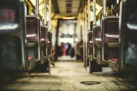 Public transportation  train,seating,low angle