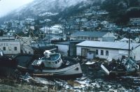 tsunami Alaska 1964 Good Friday earthquake and tsunami damage.  