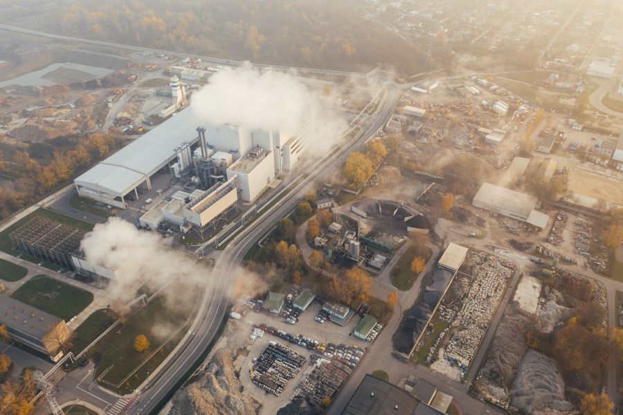 Carbon footprint smog,poland,europe
