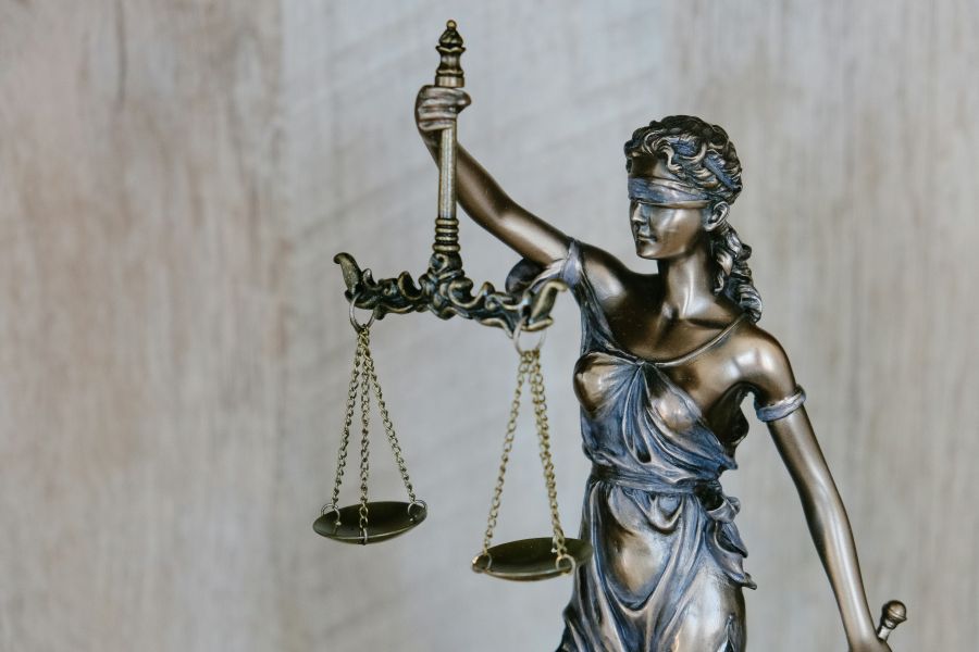 Legal issue Lady Justice background.
