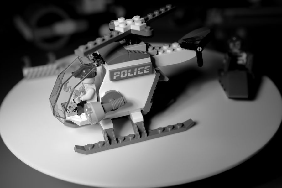 Police chase Role-playing kids will love this LEGO City Police Helicopter playset, featuring a sturdy police helicopter with rotating rotors and a cool jet ski. role-playing,background,art