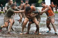 Rugby players Durante un partido entre el Club de Rugby Málaga y el Económicas Rugby Málaga celebrado en el Bahia’s Park de Marbella. rugby,marbella,sportsperson