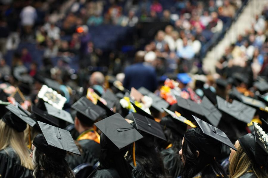 Graduation Exam Black Cap and Gown Graduation 