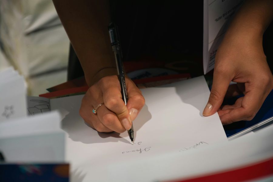 book signing  