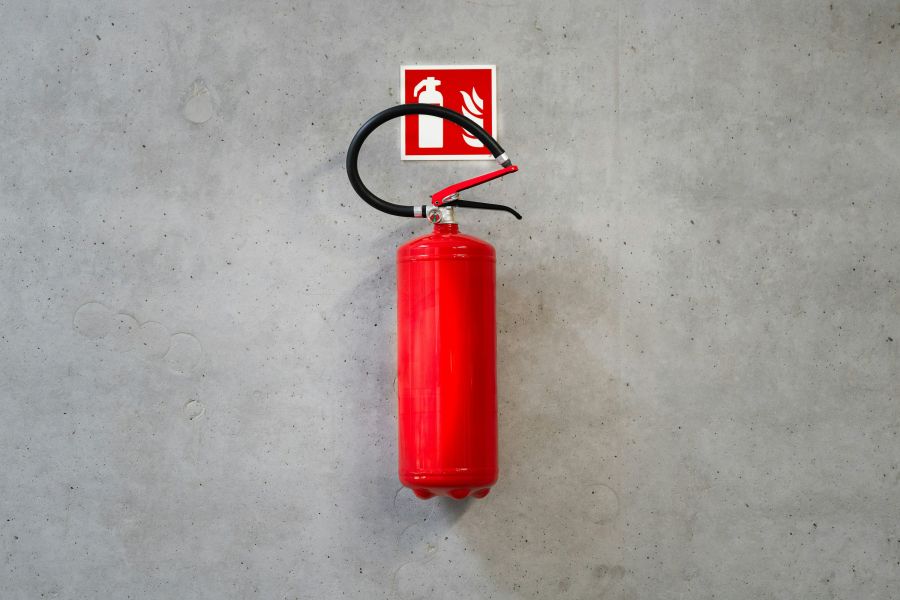 Fire Warehouse Fire alarm. order,service,industrial building