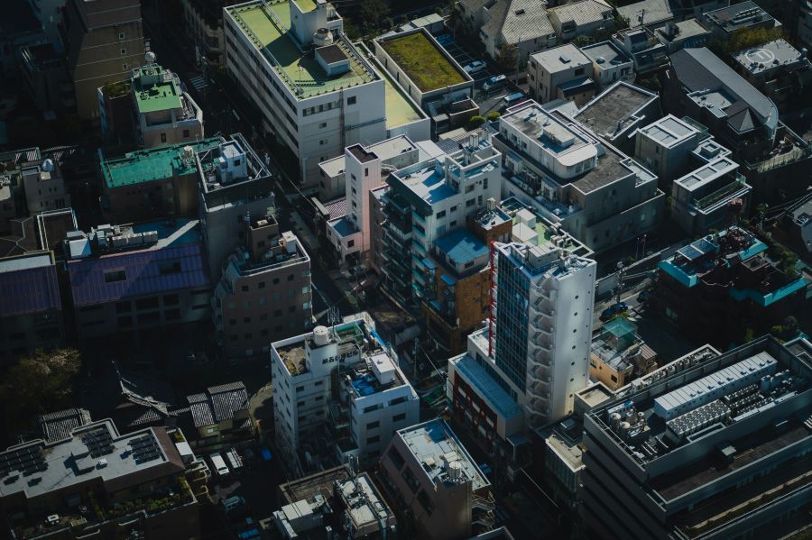 Urbanization Tokyo. tokyo,japan,grey