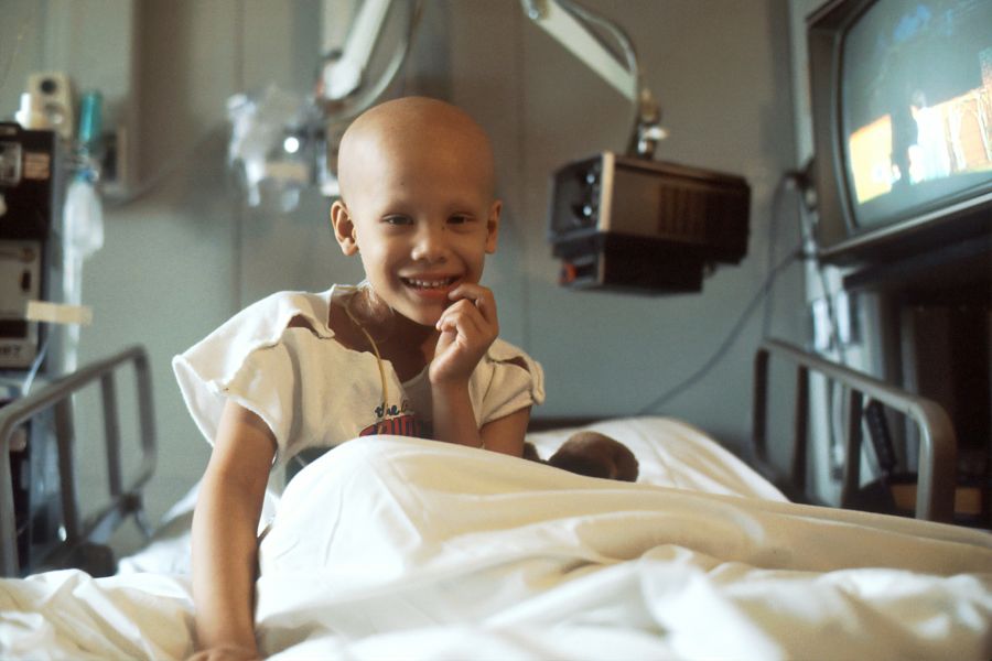cancer Young Girl Receiving Chemotherapy 