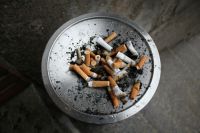cigarette butts this was just a quick shot of the ash tray, while building an exhibition in Düsseldorf, Germany. Enjoy it :D 