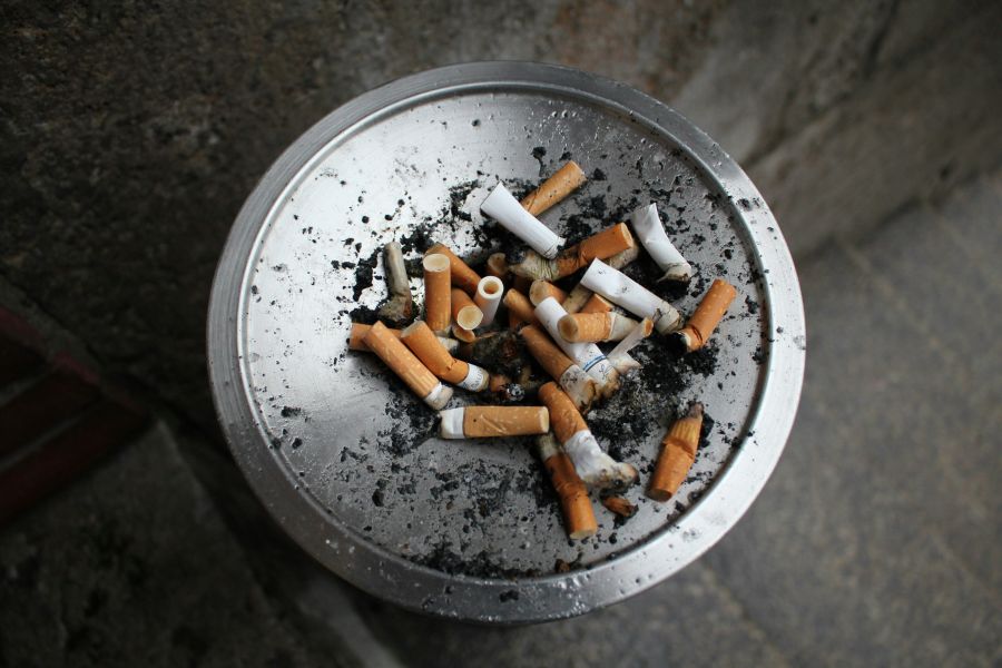 cigarette butts this was just a quick shot of the ash tray, while building an exhibition in Düsseldorf, Germany. Enjoy it :D 