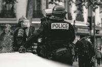 Police harassment High police presence in Lyon, France, during the 25th weekend of the yellow vests movement.

Police violence is at its highest since the 1950s. There is an extensive use of tear gas, sting-ball grenades and the LBDs (