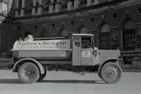Tanker Fuel Vacuum Oil, Truck with Sphinx gasoline. 1935 grey,fuel,historical