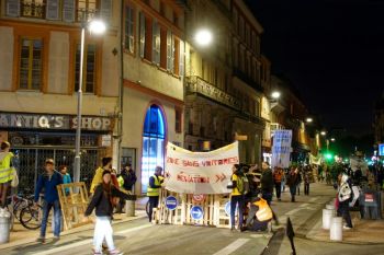 Toulouse protest ANV - Strike for a more walkable/cyclable city - as seen in Toulouse