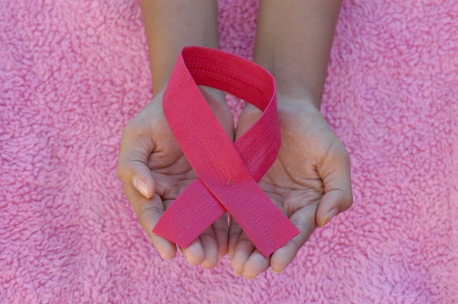 cancer research Pink ribbon for an awareness of Breast Cancer Day, October, 1, 2020 