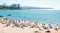 Heat wave Afternoon in Playa Caleta Abarca - Viña del Mar, Chile. chile,viña del mar,water